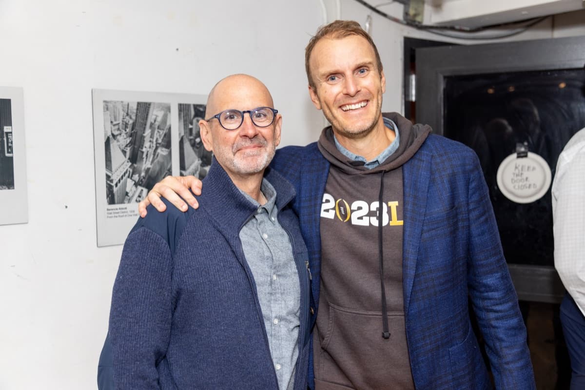 Jay with a colleague at an event